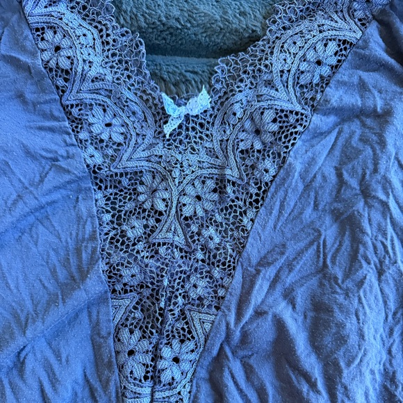 Victoria's Secret Navy Lace Chemise Sleepwear Loungewear Romper Women’s Large - Picture 3 of 4